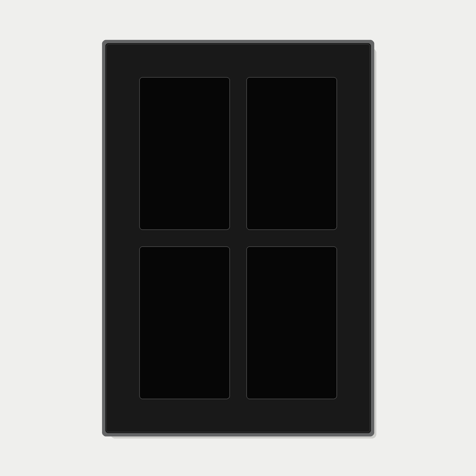 4 Grid (2×2) One Touch Aluminium Pokémon Trading Card Metal Wall Display Frame Case | MTG • Yu-Gi-Oh • One Piece • Sports Cards - The Card Collective
