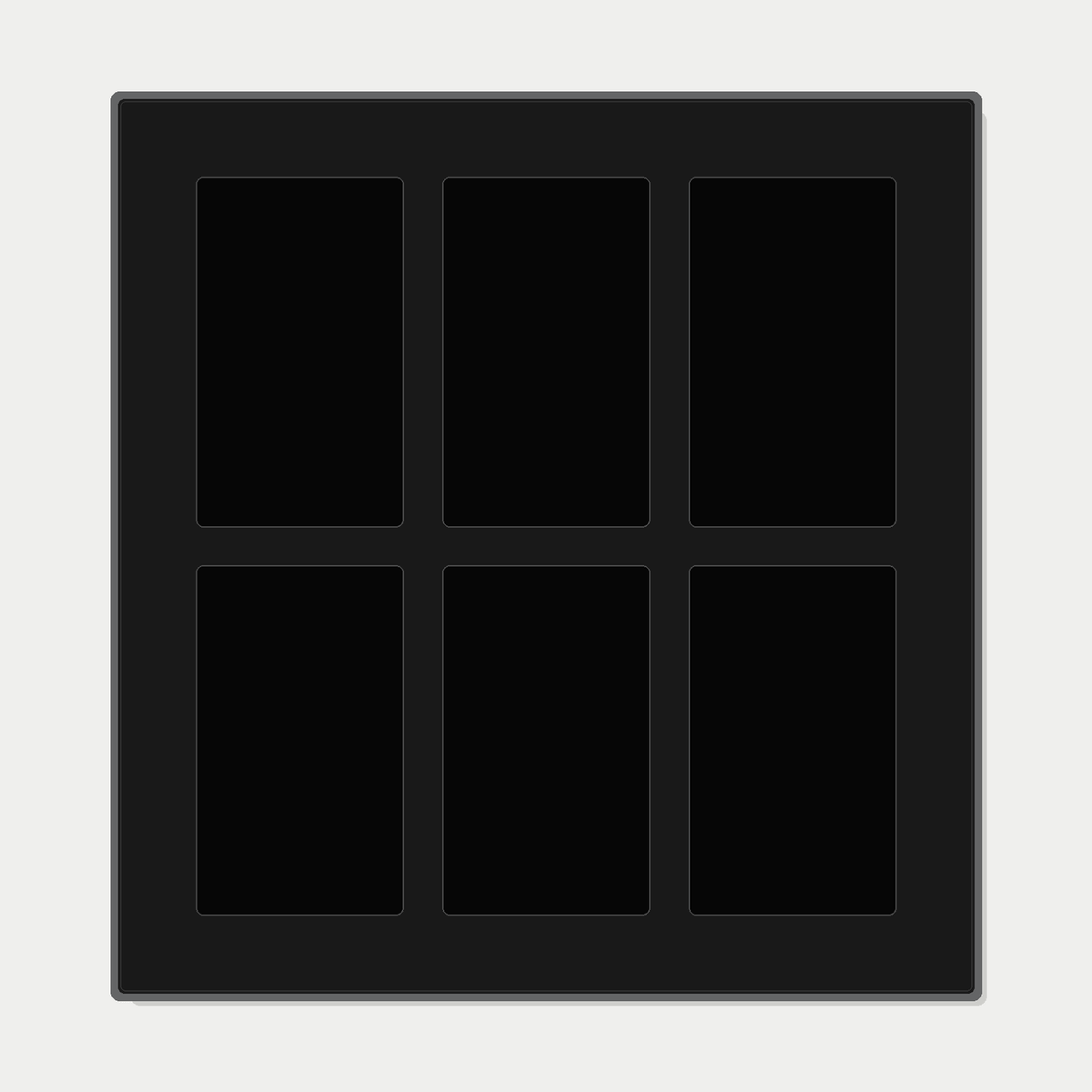6 Grid (3×2) One Touch Aluminium Pokémon Trading Card Metal Wall Display Frame Case | MTG • Yu-Gi-Oh • One Piece • Sports Cards - The Card Collective