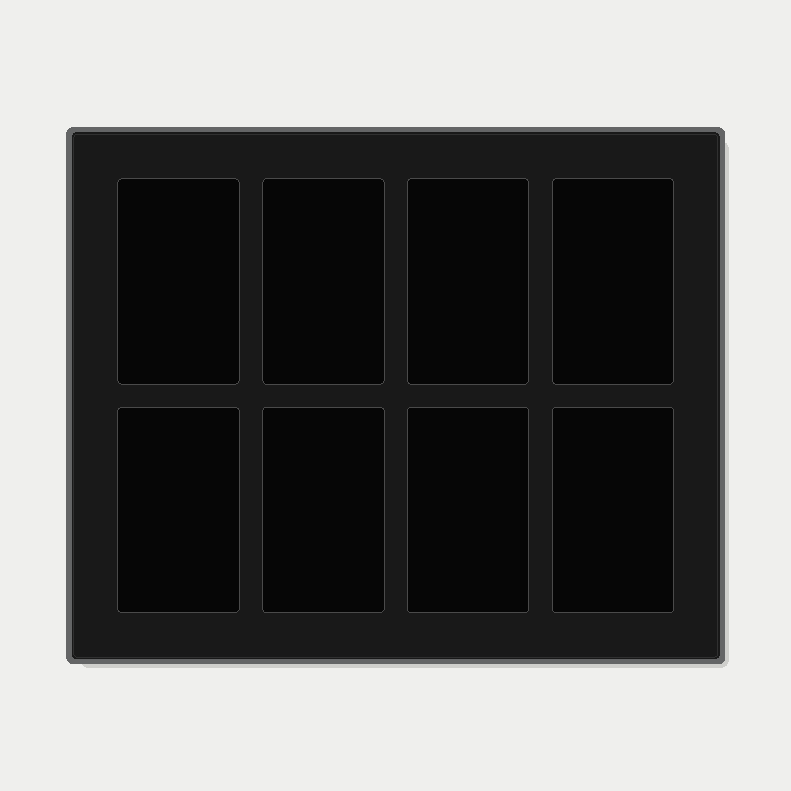 8 Grid (4×2) One Touch Aluminium Pokémon Trading Card Metal Wall Display Frame Case | MTG • Yu-Gi-Oh • One Piece • Sports Cards - The Card Collective