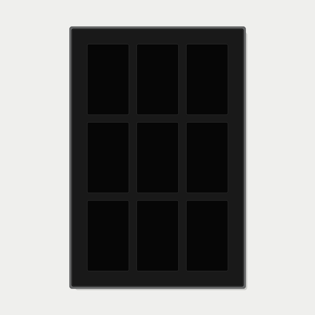 9 Grid (3×3) One Touch Aluminium Pokémon Trading Card Metal Wall Display Frame Case | MTG • Yu-Gi-Oh • One Piece • Sports Cards - The Card Collective