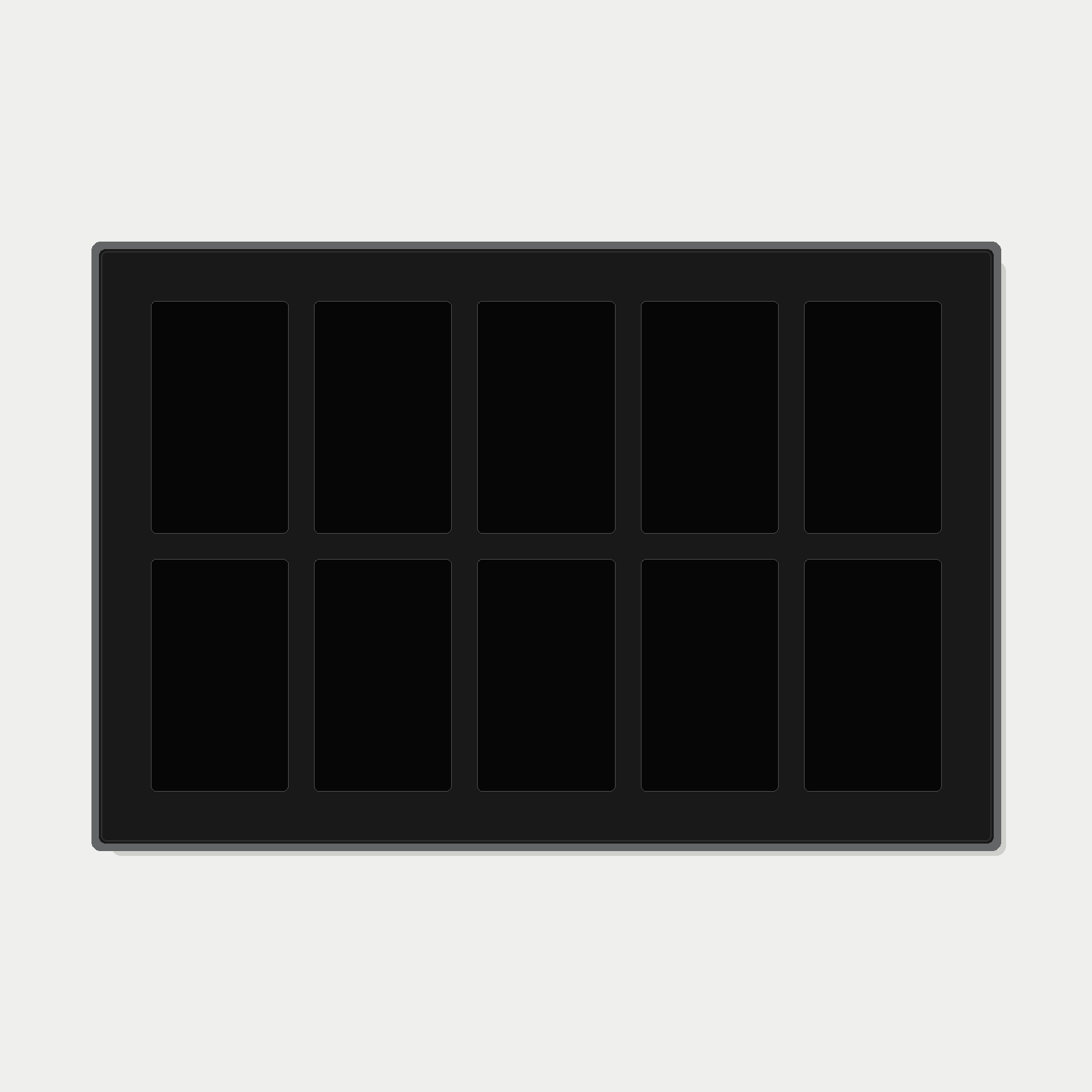 10 Grid (5×2) One Touch Aluminium Pokémon Trading Card Metal Wall Display Frame Case | MTG • Yu-Gi-Oh • One Piece • Sports Cards - The Card Collective