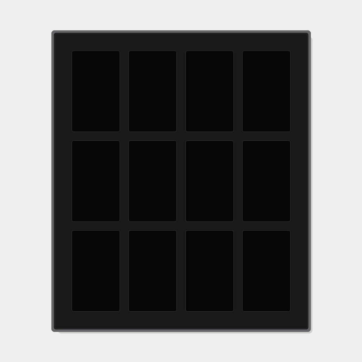 12 Grid (4×3) One Touch Aluminium Pokémon Trading Card Metal Wall Display Frame Case | MTG • Yu-Gi-Oh • One Piece • Sports Cards - The Card Collective