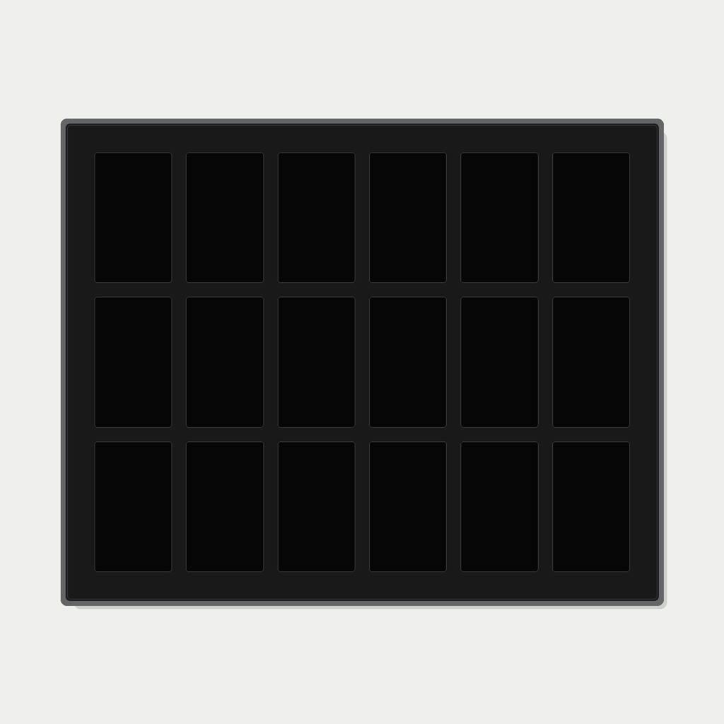 18 Grid (6×3) One Touch Aluminium Pokémon Trading Card Metal Wall Display Frame Case | MTG • Yu-Gi-Oh • One Piece • Sports Cards - The Card Collective