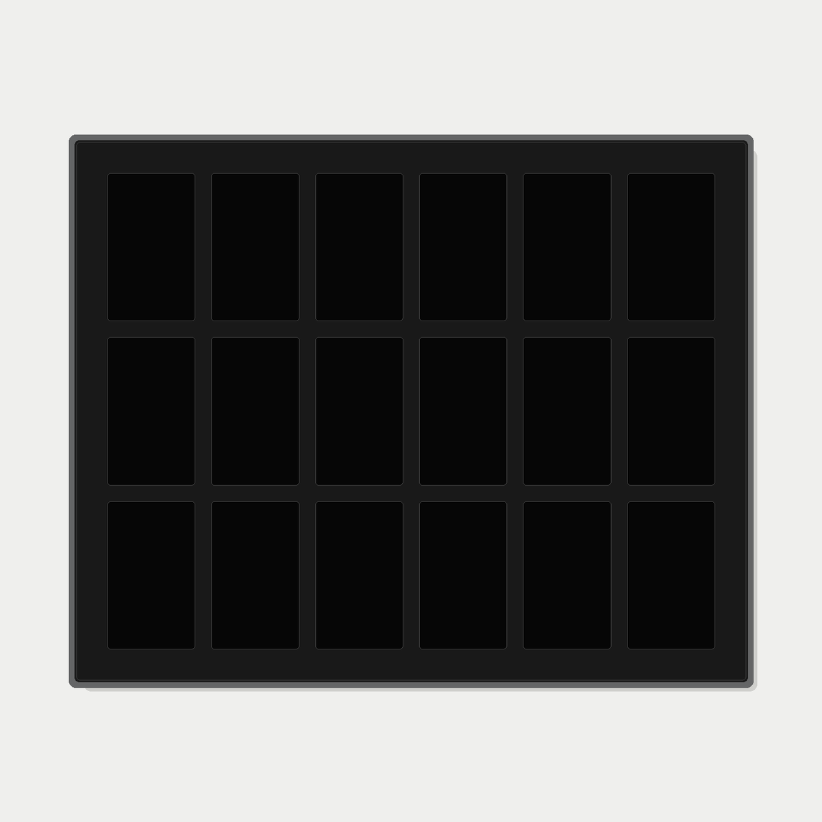 18 Grid (6×3) One Touch Aluminium Pokémon Trading Card Metal Wall Display Frame Case | MTG • Yu-Gi-Oh • One Piece • Sports Cards - The Card Collective