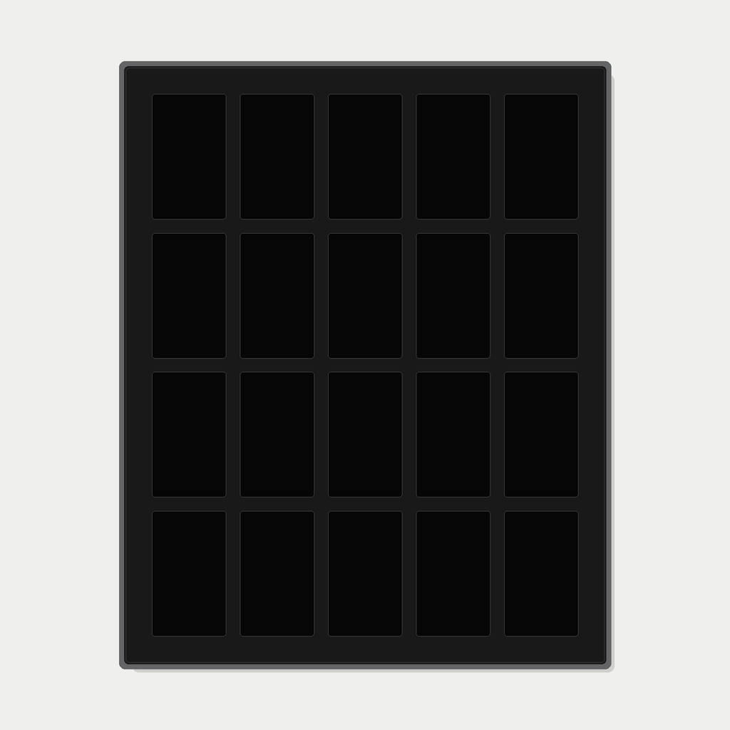 20 Grid (5×4) One Touch Aluminium Pokémon Trading Card Metal Wall Display Frame Case | MTG • Yu-Gi-Oh • One Piece • Sports Cards - The Card Collective