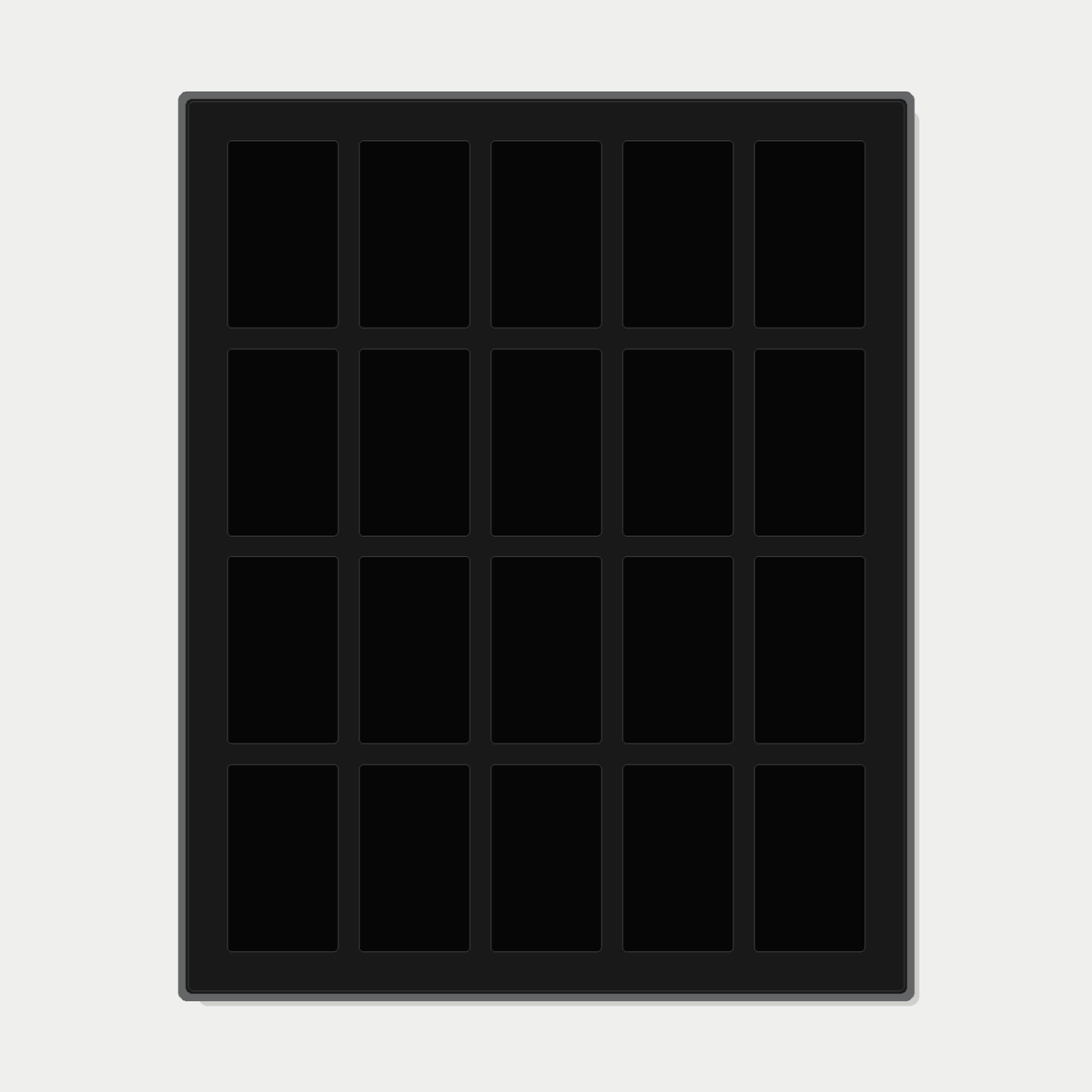 20 Grid (5×4) One Touch Aluminium Pokémon Trading Card Metal Wall Display Frame Case | MTG • Yu-Gi-Oh • One Piece • Sports Cards - The Card Collective