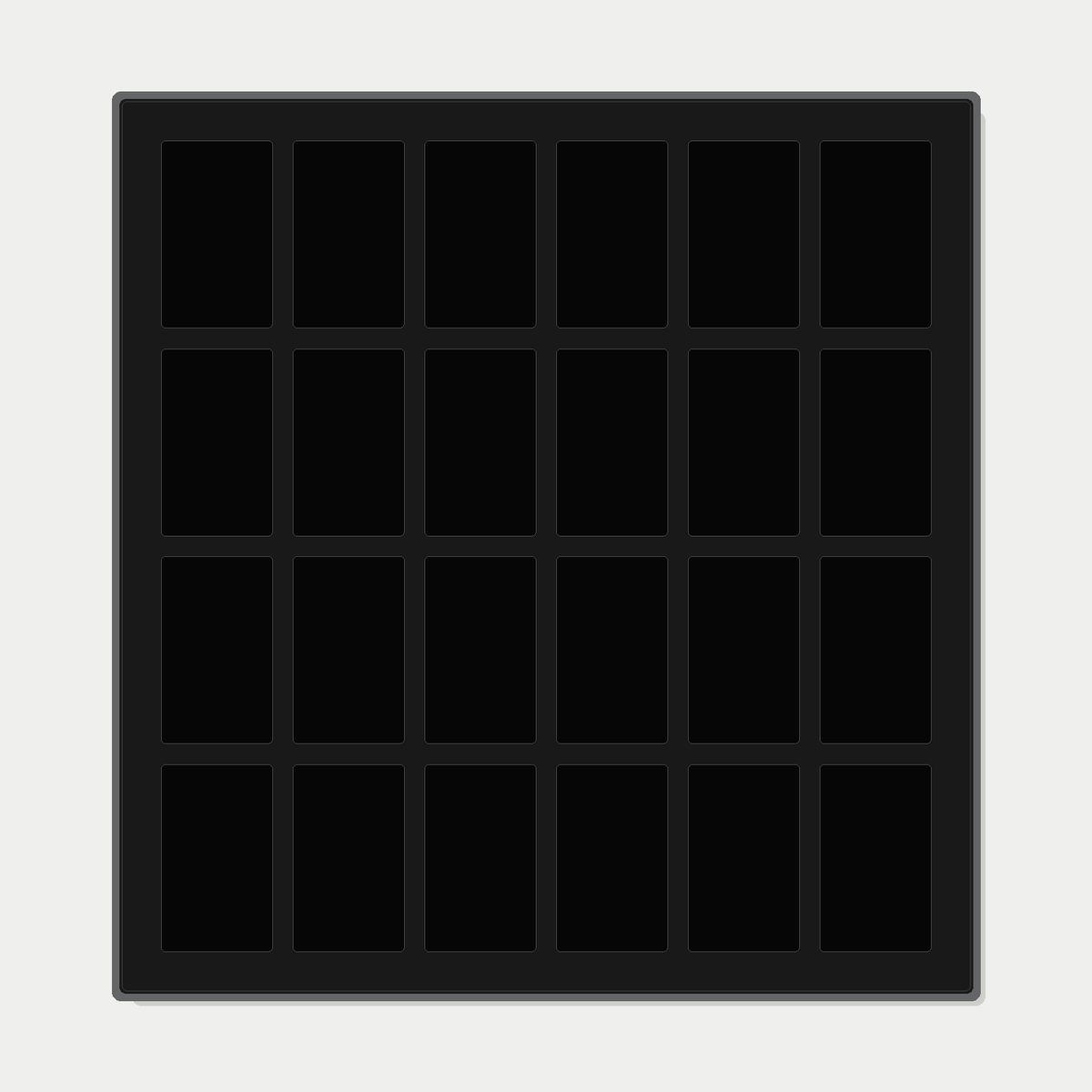 24 Grid (6×4) One Touch Aluminium Pokémon Trading Card Metal Wall Display Frame Case | MTG • Yu-Gi-Oh • One Piece • Sports Cards - The Card Collective