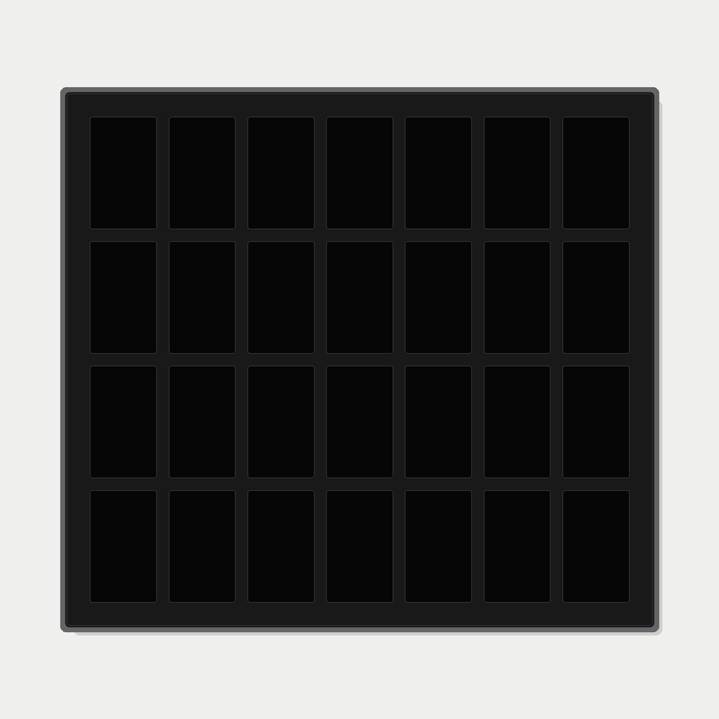 28 Grid (7×4) One Touch Aluminium Pokémon Trading Card Metal Wall Display Frame Case | MTG • Yu-Gi-Oh • One Piece • Sports Cards - The Card Collective