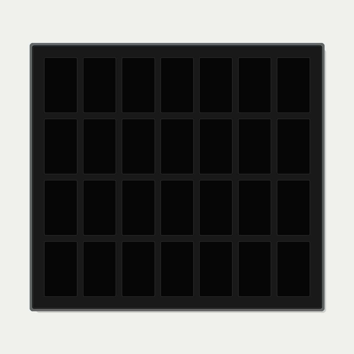 28 Grid (7×4) One Touch Aluminium Pokémon Trading Card Metal Wall Display Frame Case | MTG • Yu-Gi-Oh • One Piece • Sports Cards - The Card Collective