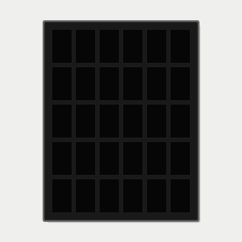30 Grid (6×5) One Touch Aluminium Pokémon Trading Card Metal Wall Display Frame Case | MTG • Yu-Gi-Oh • One Piece • Sports Cards - The Card Collective