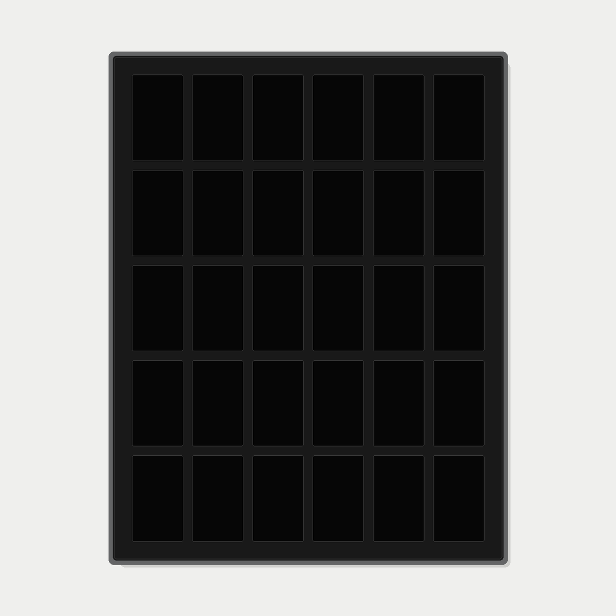 30 Grid (6×5) One Touch Aluminium Pokémon Trading Card Metal Wall Display Frame Case | MTG • Yu-Gi-Oh • One Piece • Sports Cards - The Card Collective