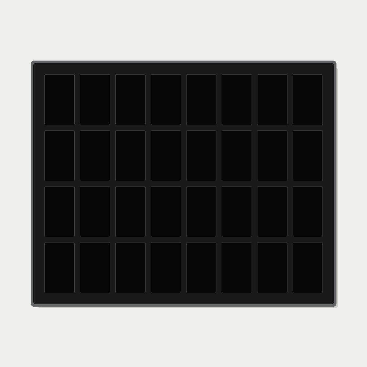 32 Grid (8×4) One Touch Aluminium Pokémon Trading Card Metal Wall Display Frame Case | MTG • Yu-Gi-Oh • One Piece • Sports Cards - The Card Collective