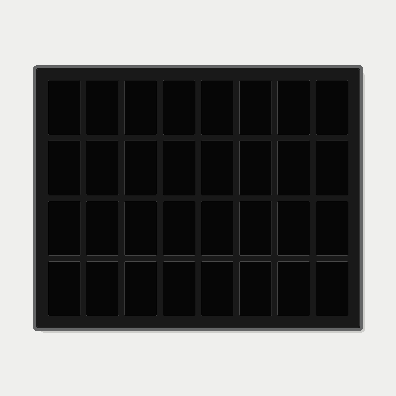 32 Grid (8×4) One Touch Aluminium Pokémon Trading Card Metal Wall Display Frame Case | MTG • Yu-Gi-Oh • One Piece • Sports Cards - The Card Collective