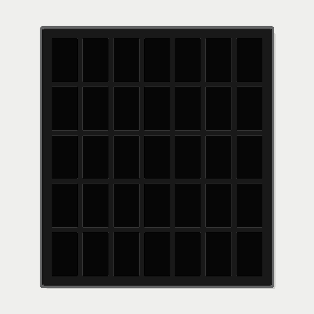35 Grid (7×5) One Touch Aluminium Pokémon Trading Card Metal Wall Display Frame Case | MTG • Yu-Gi-Oh • One Piece • Sports Cards - The Card Collective