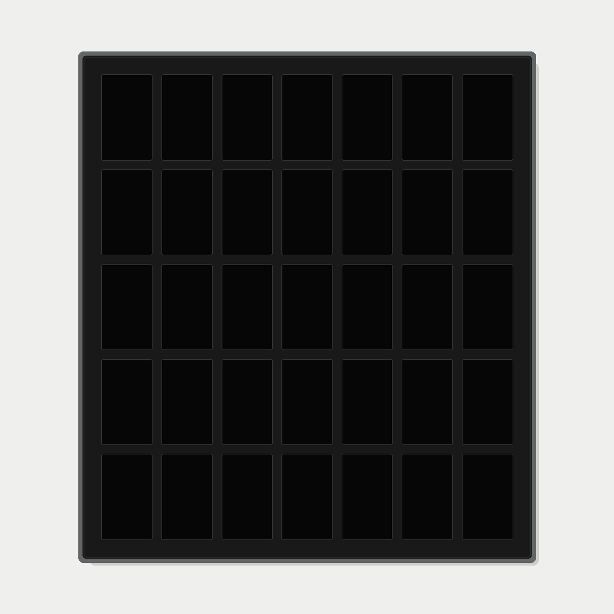 35 Grid (7×5) One Touch Aluminium Pokémon Trading Card Metal Wall Display Frame Case | MTG • Yu-Gi-Oh • One Piece • Sports Cards - The Card Collective