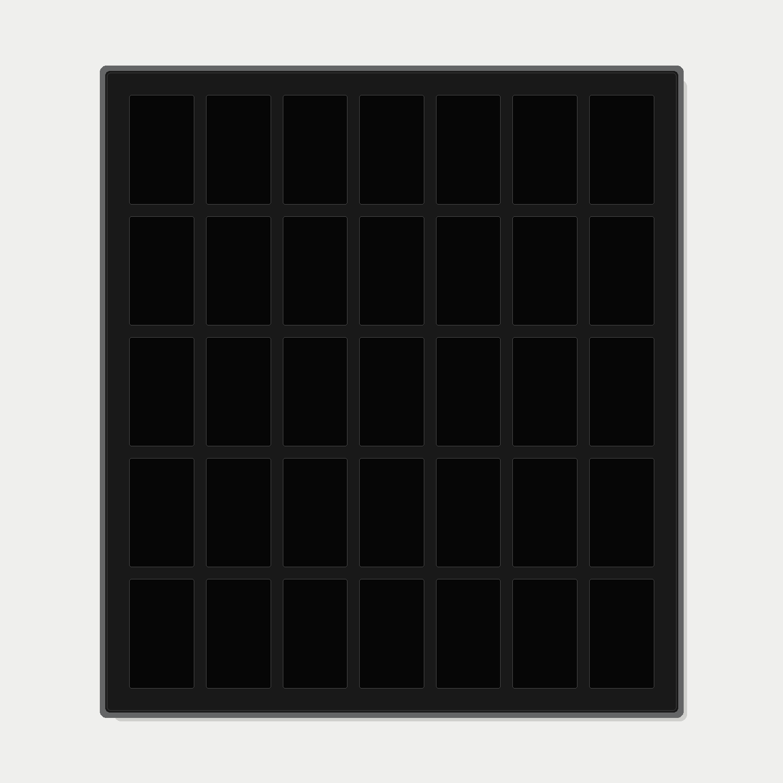 35 Grid (7×5) One Touch Aluminium Pokémon Trading Card Metal Wall Display Frame Case | MTG • Yu-Gi-Oh • One Piece • Sports Cards - The Card Collective