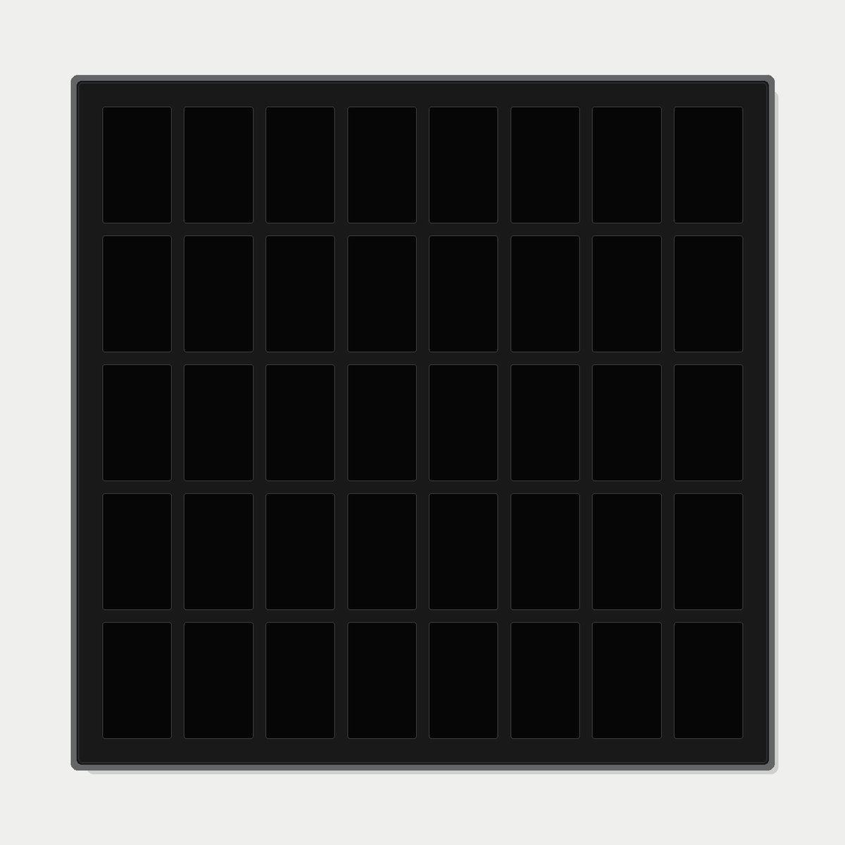 40 Grid (8×5) One Touch Aluminium Pokémon Trading Card Metal Wall Display Frame Case | MTG • Yu-Gi-Oh • One Piece • Sports Cards - The Card Collective