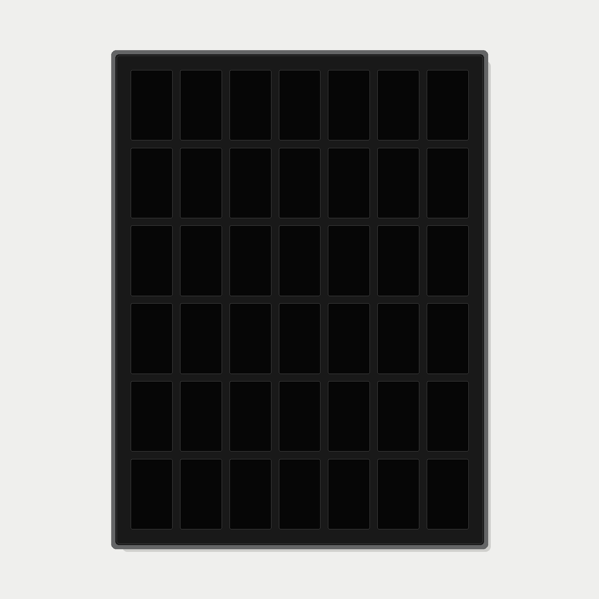 42 Grid (7×6) One Touch Aluminium Pokémon Trading Card Metal Wall Display Frame Case | MTG • Yu-Gi-Oh • One Piece • Sports Cards - The Card Collective