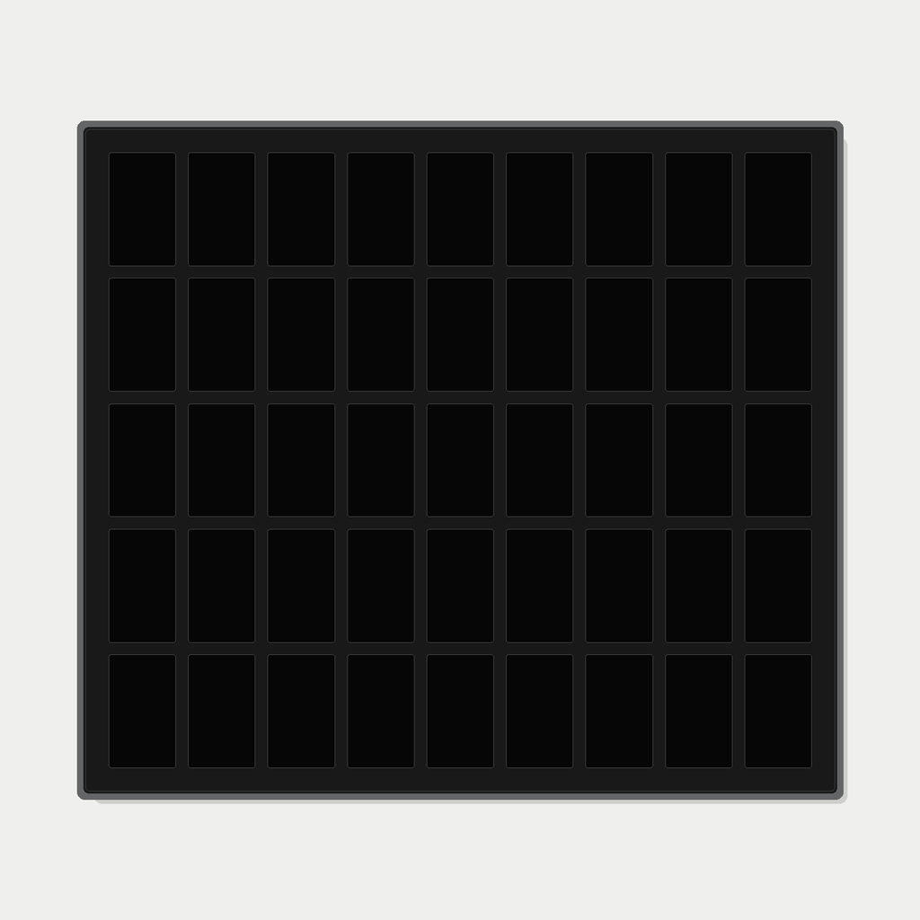 45 Grid (9×5) One Touch Aluminium Pokémon Trading Card Metal Wall Display Frame Case | MTG • Yu-Gi-Oh • One Piece • Sports Cards - The Card Collective