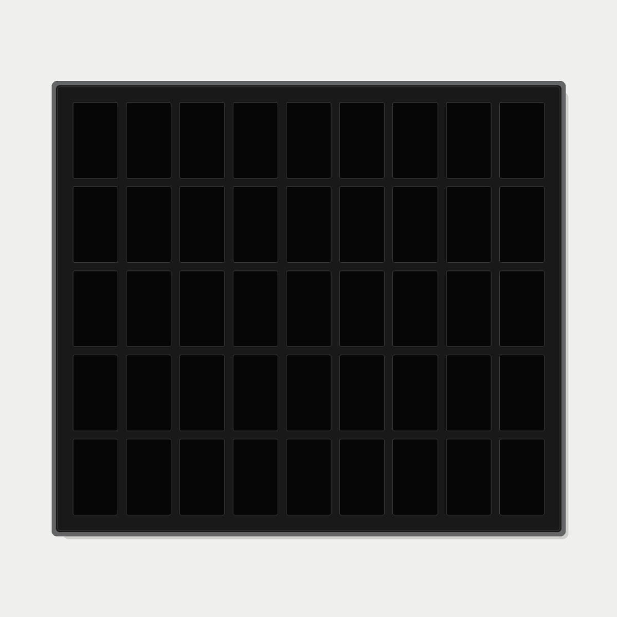 45 Grid (9×5) One Touch Aluminium Pokémon Trading Card Metal Wall Display Frame Case | MTG • Yu-Gi-Oh • One Piece • Sports Cards - The Card Collective
