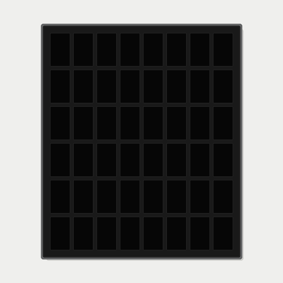 48 Grid (8×6) One Touch Aluminium Pokémon Trading Card Metal Wall Display Frame Case | MTG • Yu-Gi-Oh • One Piece • Sports Cards - The Card Collective