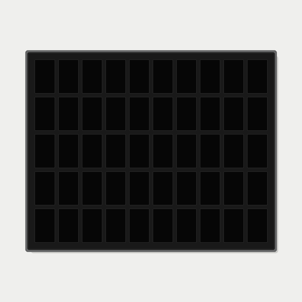 50 Grid (10×5) One Touch Aluminium Pokémon Trading Card Metal Wall Display Frame Case | MTG • Yu-Gi-Oh • One Piece • Sports Cards - The Card Collective