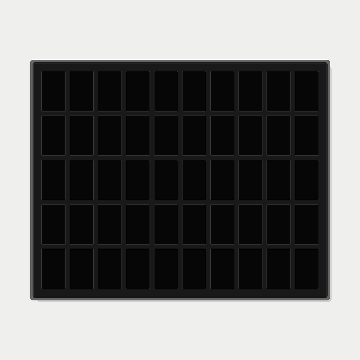50 Grid (10×5) One Touch Aluminium Pokémon Trading Card Metal Wall Display Frame Case | MTG • Yu-Gi-Oh • One Piece • Sports Cards - The Card Collective