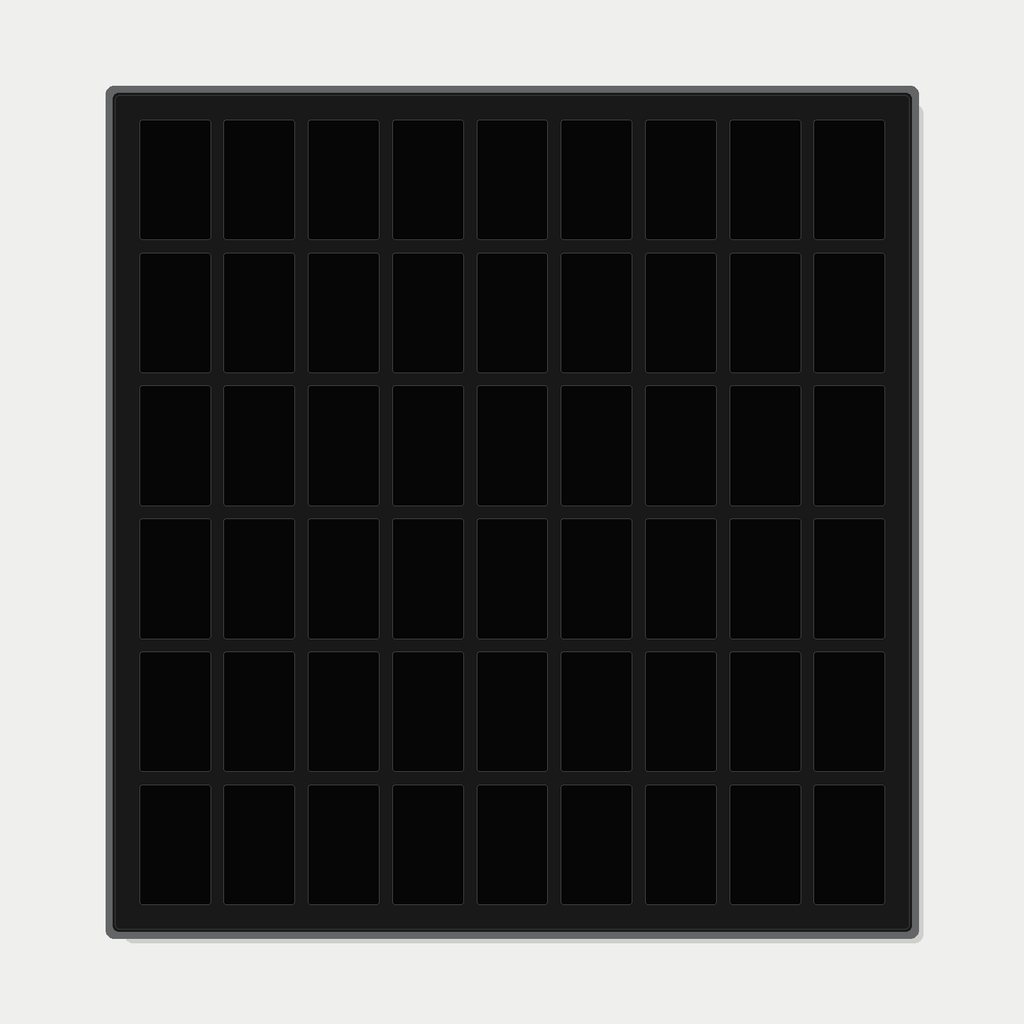 54 Grid (9×6) One Touch Aluminium Pokémon Trading Card Metal Wall Display Frame Case | MTG • Yu-Gi-Oh • One Piece • Sports Cards - The Card Collective