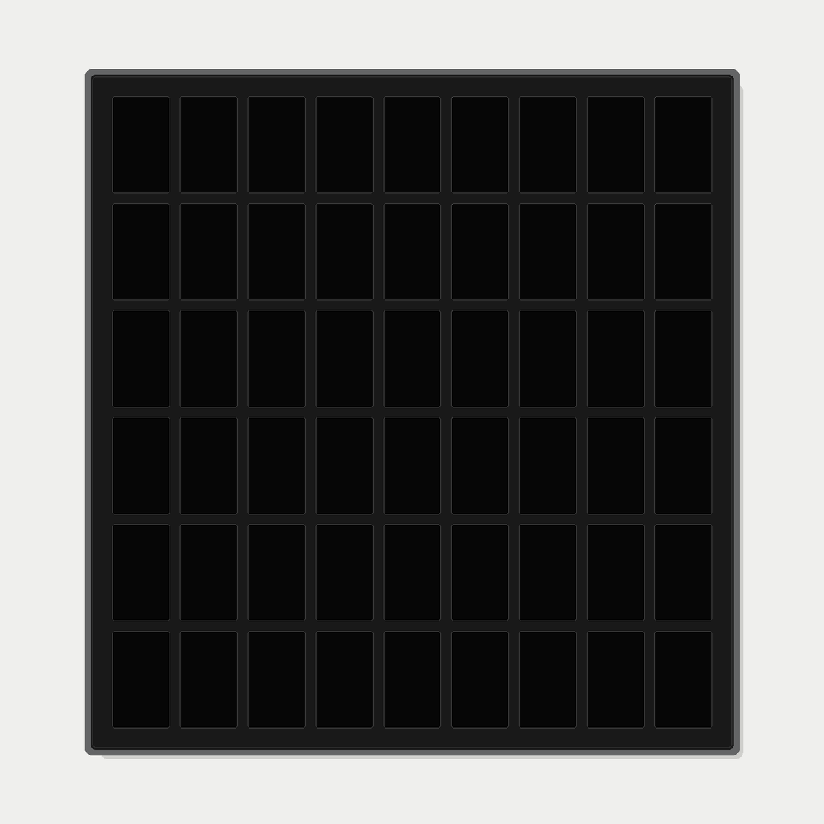 54 Grid (9×6) One Touch Aluminium Pokémon Trading Card Metal Wall Display Frame Case | MTG • Yu-Gi-Oh • One Piece • Sports Cards - The Card Collective