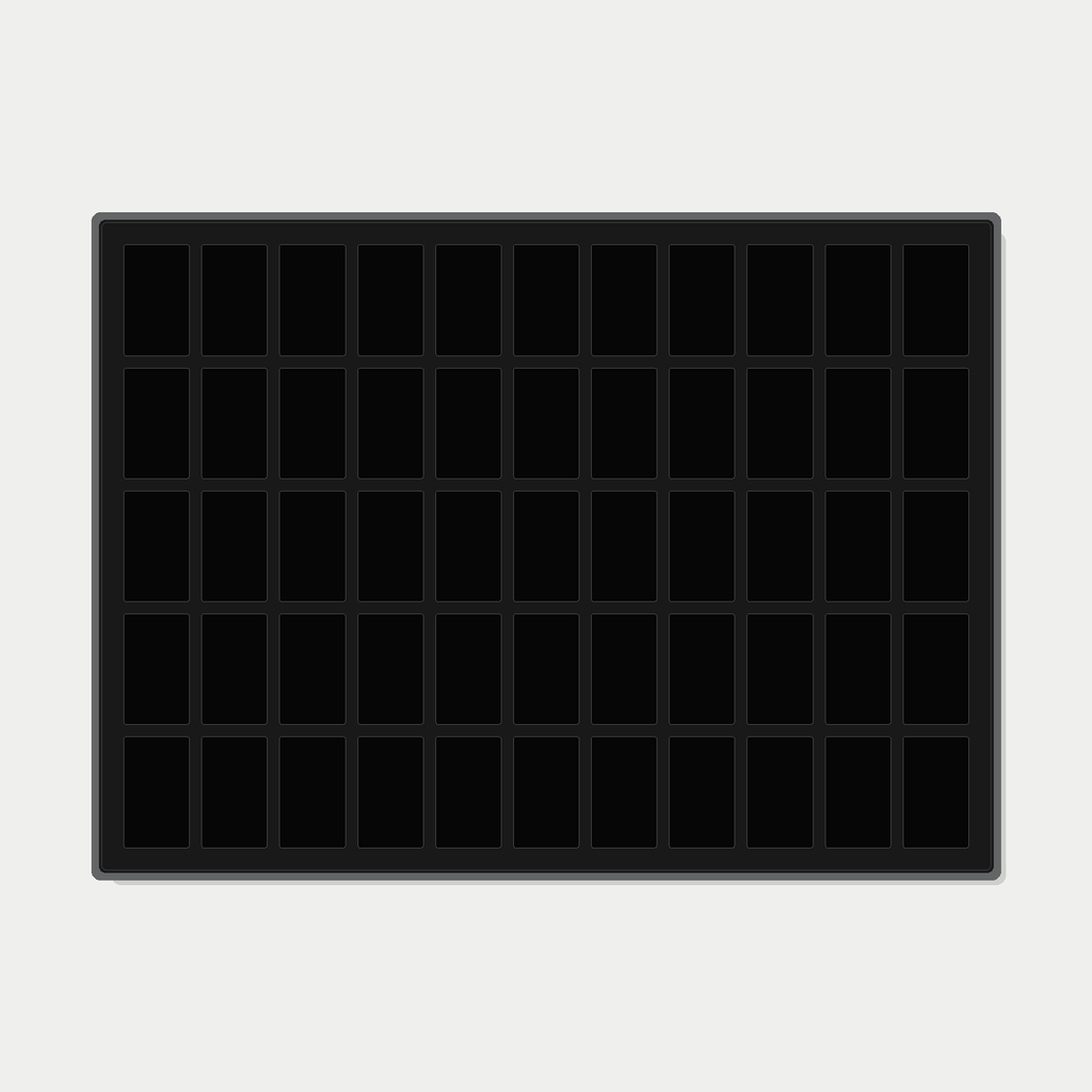 55 Grid (11×5) One Touch Aluminium Pokémon Trading Card Metal Wall Display Frame Case | MTG • Yu-Gi-Oh • One Piece • Sports Cards - The Card Collective