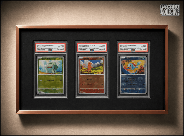3 Grid Aluminium Pokémon Trading Card Metal Display Frame Case | PSA, BGS & One Touch | MTG • Yu-Gi-Oh • One Piece • Sports Cards - The Card Collective