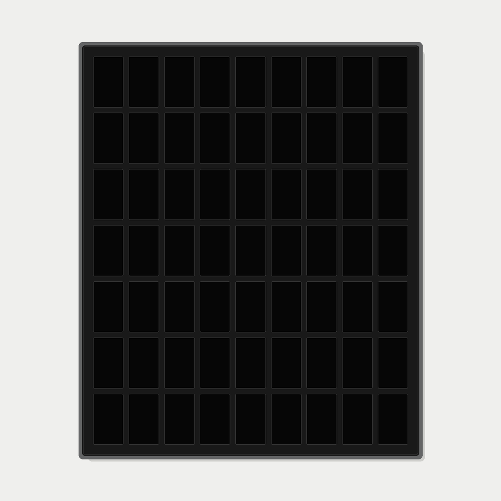 63 Grid (9×7) One Touch Aluminium Pokémon Trading Card Metal Wall Display Frame Case | MTG • Yu-Gi-Oh • One Piece • Sports Cards - The Card Collective