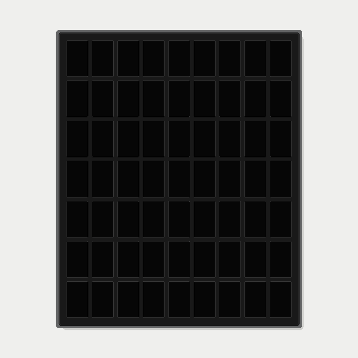63 Grid (9×7) One Touch Aluminium Pokémon Trading Card Metal Wall Display Frame Case | MTG • Yu-Gi-Oh • One Piece • Sports Cards - The Card Collective