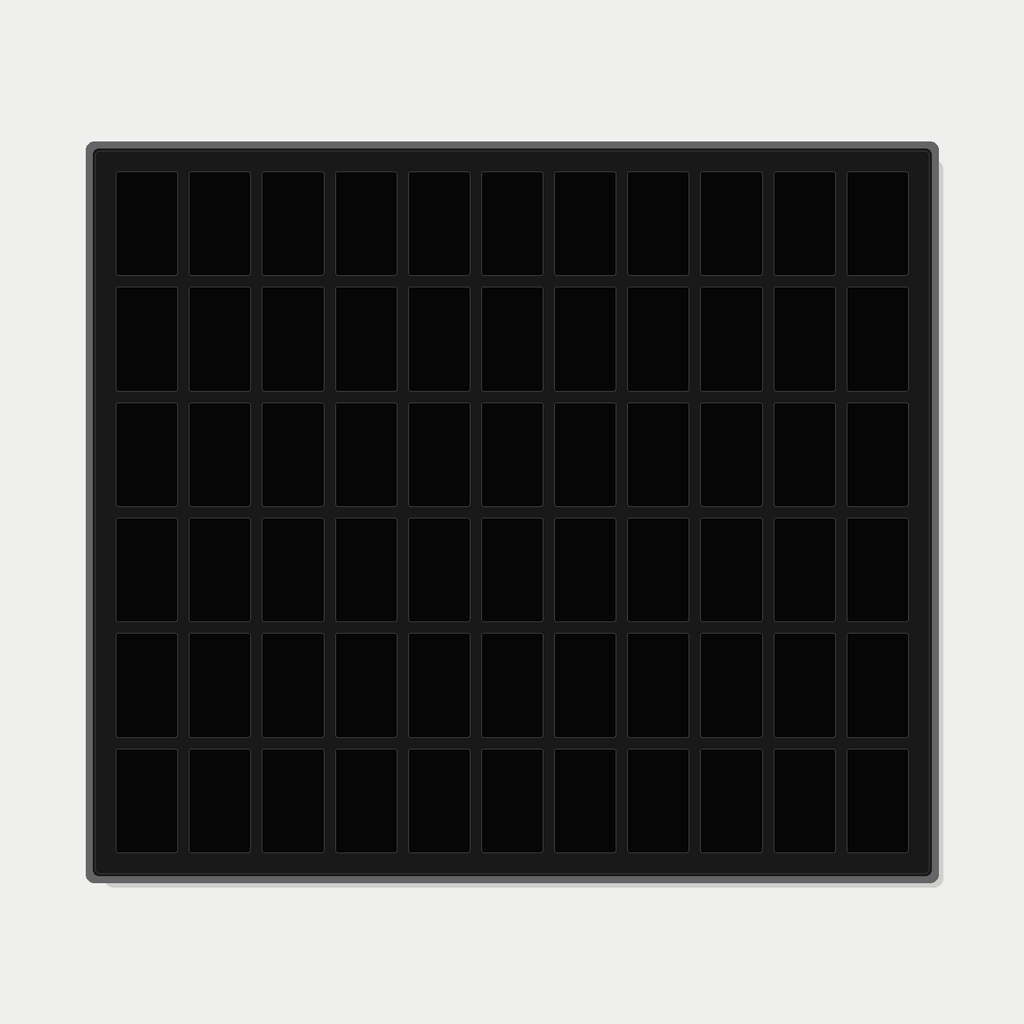 66 Grid (11×6) One Touch Aluminium Pokémon Trading Card Metal Wall Display Frame Case | MTG • Yu-Gi-Oh • One Piece • Sports Cards - The Card Collective