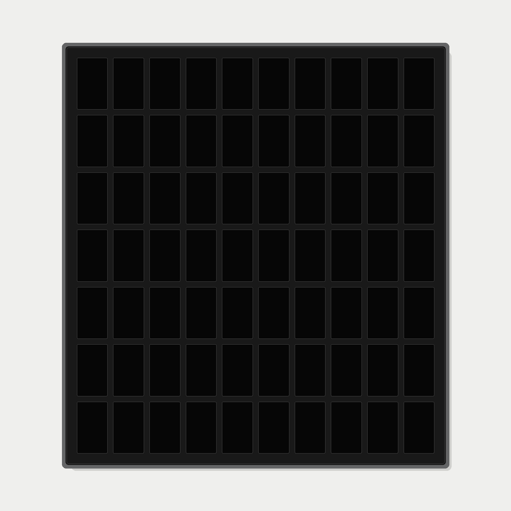 70 Grid (10×7) One Touch Aluminium Pokémon Trading Card Metal Wall Display Frame Case | MTG • Yu-Gi-Oh • One Piece • Sports Cards - The Card Collective