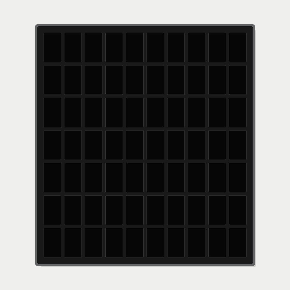 70 Grid (10×7) One Touch Aluminium Pokémon Trading Card Metal Wall Display Frame Case | MTG • Yu-Gi-Oh • One Piece • Sports Cards - The Card Collective