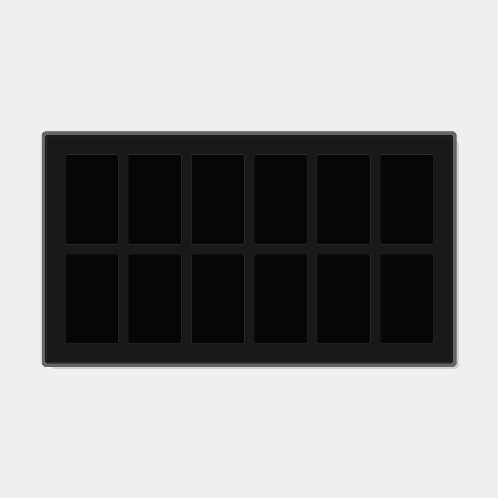 12 Grid (6×2) One Touch Aluminium Pokémon Trading Card Metal Wall Display Frame Case | MTG • Yu-Gi-Oh • One Piece • Sports Cards - The Card Collective