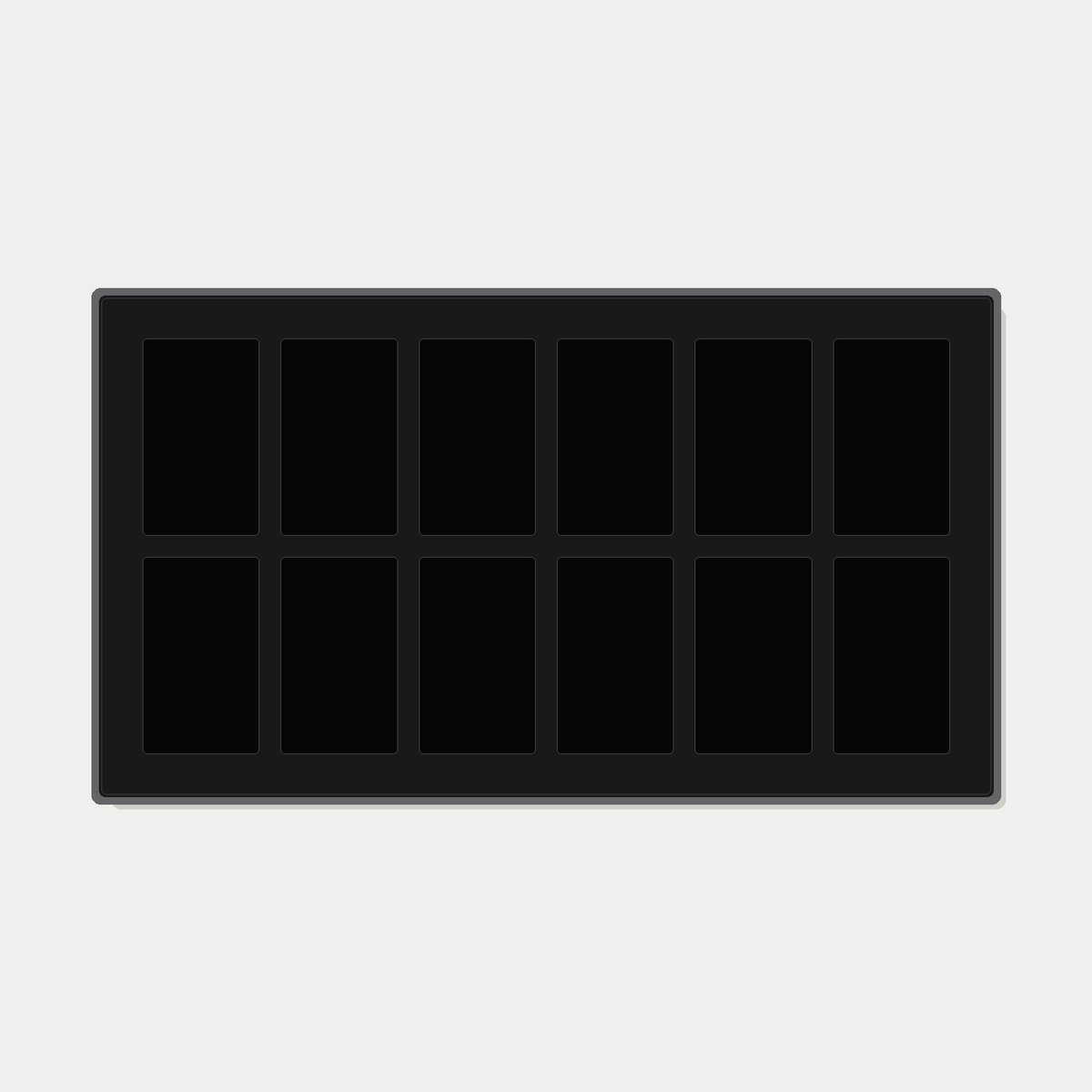 12 Grid (6×2) One Touch Aluminium Pokémon Trading Card Metal Wall Display Frame Case | MTG • Yu-Gi-Oh • One Piece • Sports Cards - The Card Collective