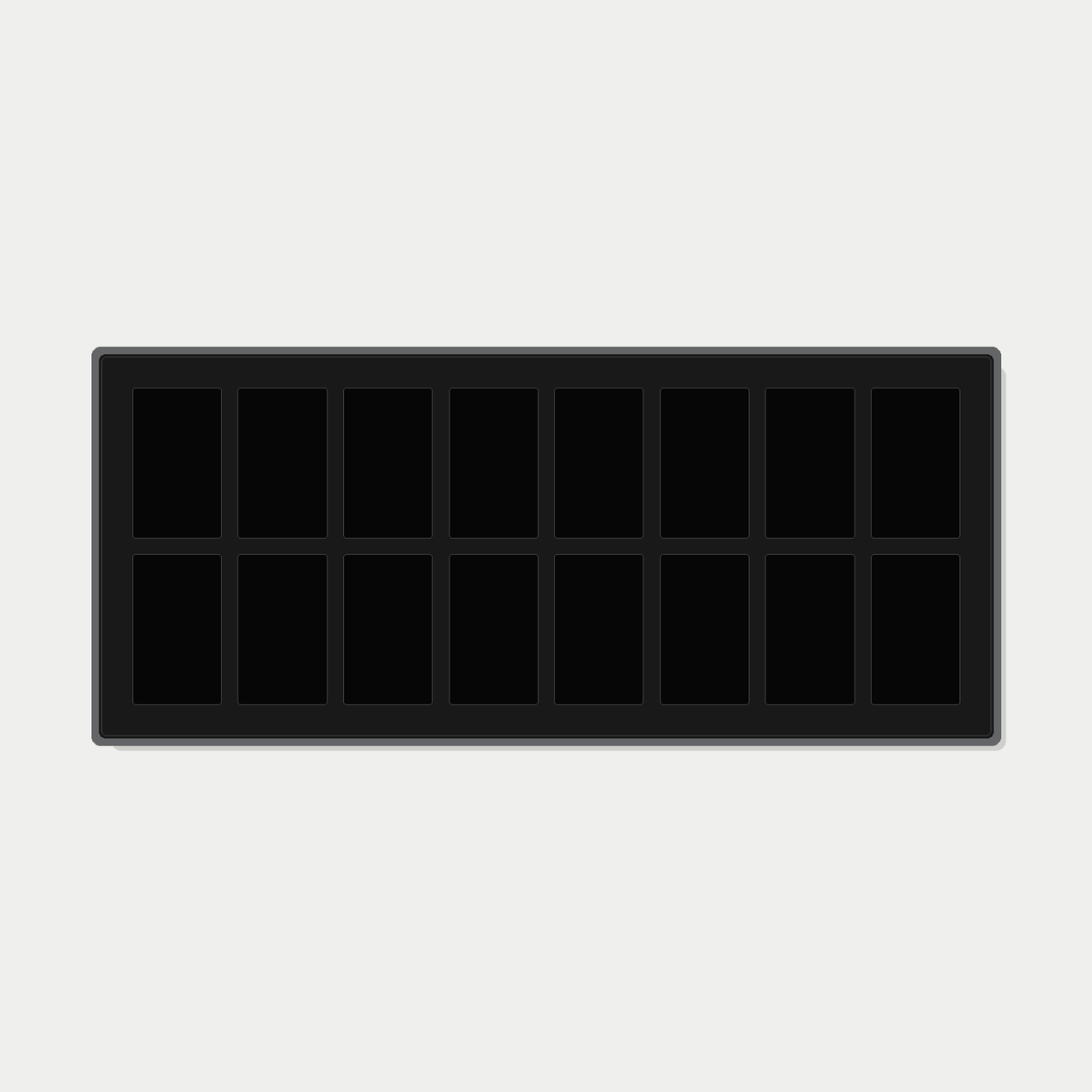 16 Grid (8×2) One Touch Aluminium Pokémon Trading Card Metal Wall Display Frame Case | MTG • Yu-Gi-Oh • One Piece • Sports Cards - The Card Collective
