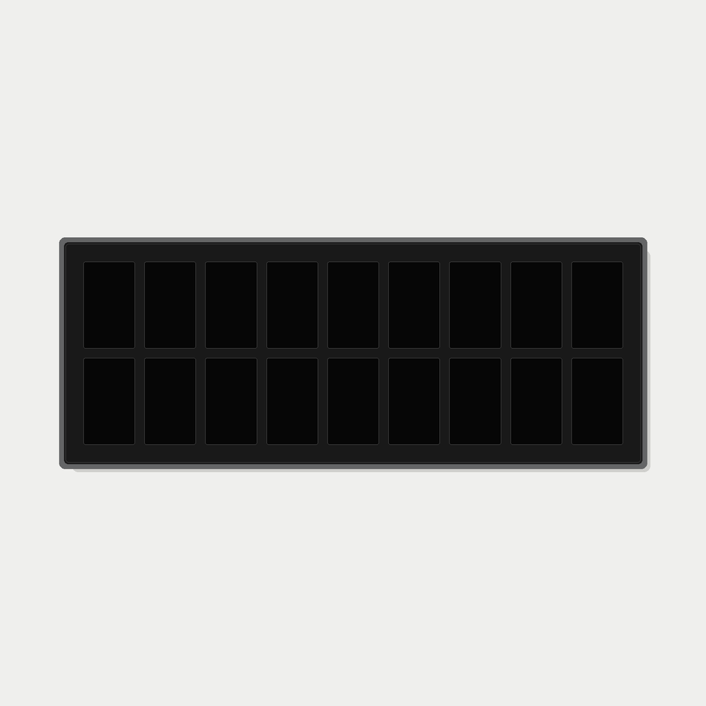 18 Grid (9×2) One Touch Aluminium Pokémon Trading Card Metal Wall Display Frame Case | MTG • Yu-Gi-Oh • One Piece • Sports Cards - The Card Collective