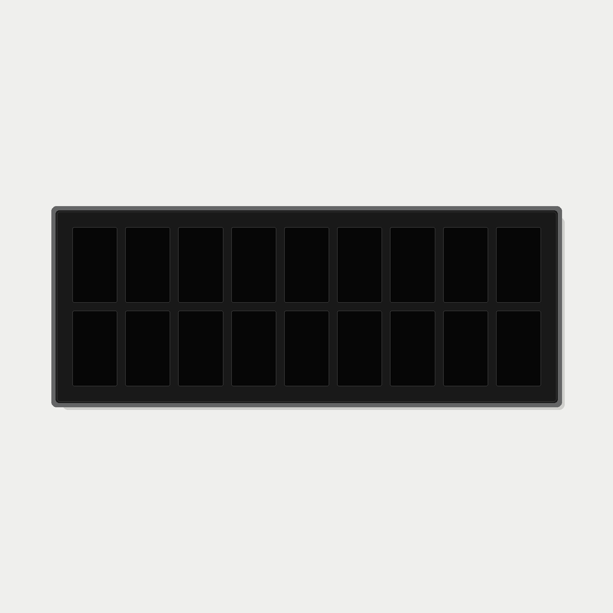 18 Grid (9×2) One Touch Aluminium Pokémon Trading Card Metal Wall Display Frame Case | MTG • Yu-Gi-Oh • One Piece • Sports Cards - The Card Collective