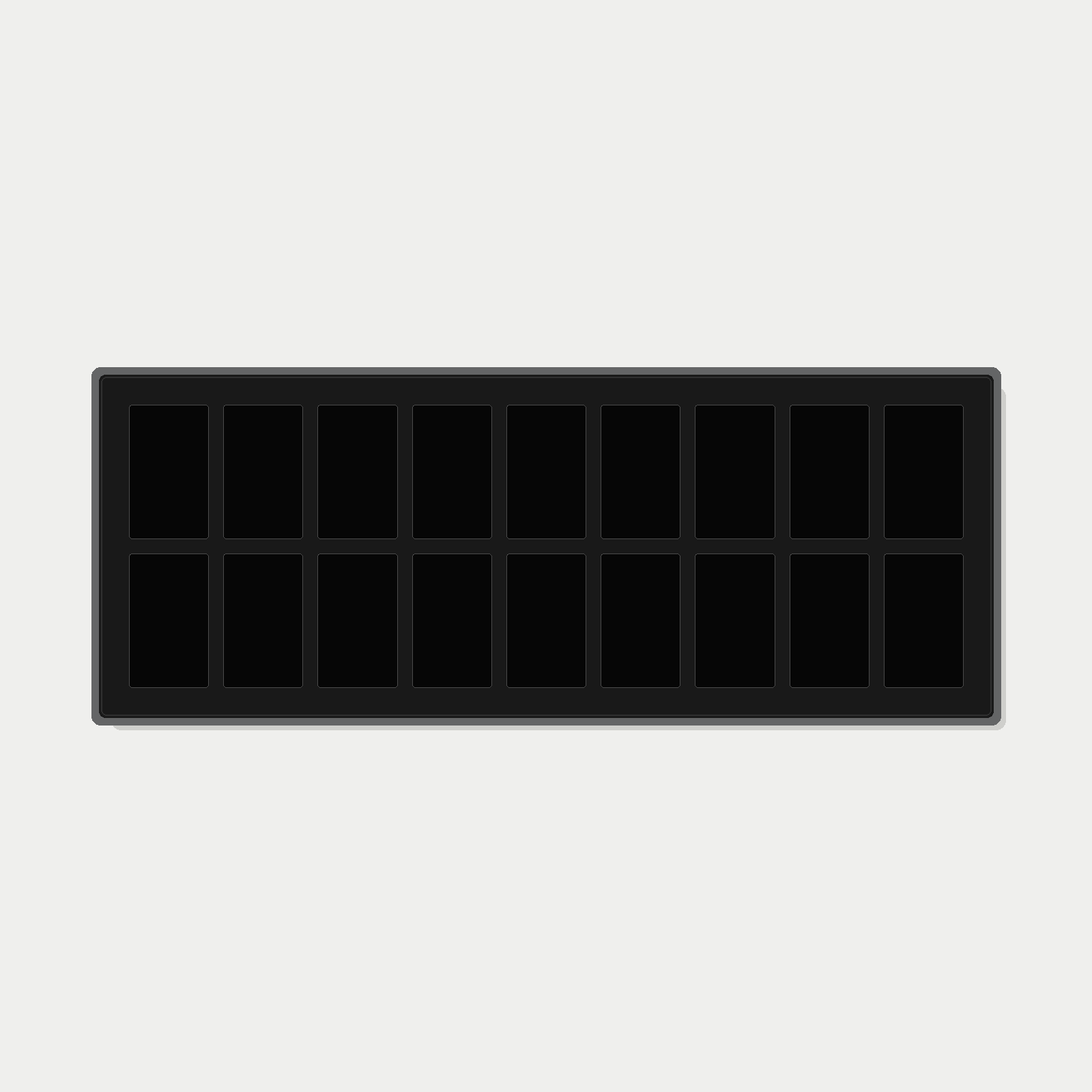 18 Grid (9×2) One Touch Aluminium Pokémon Trading Card Metal Wall Display Frame Case | MTG • Yu-Gi-Oh • One Piece • Sports Cards - The Card Collective