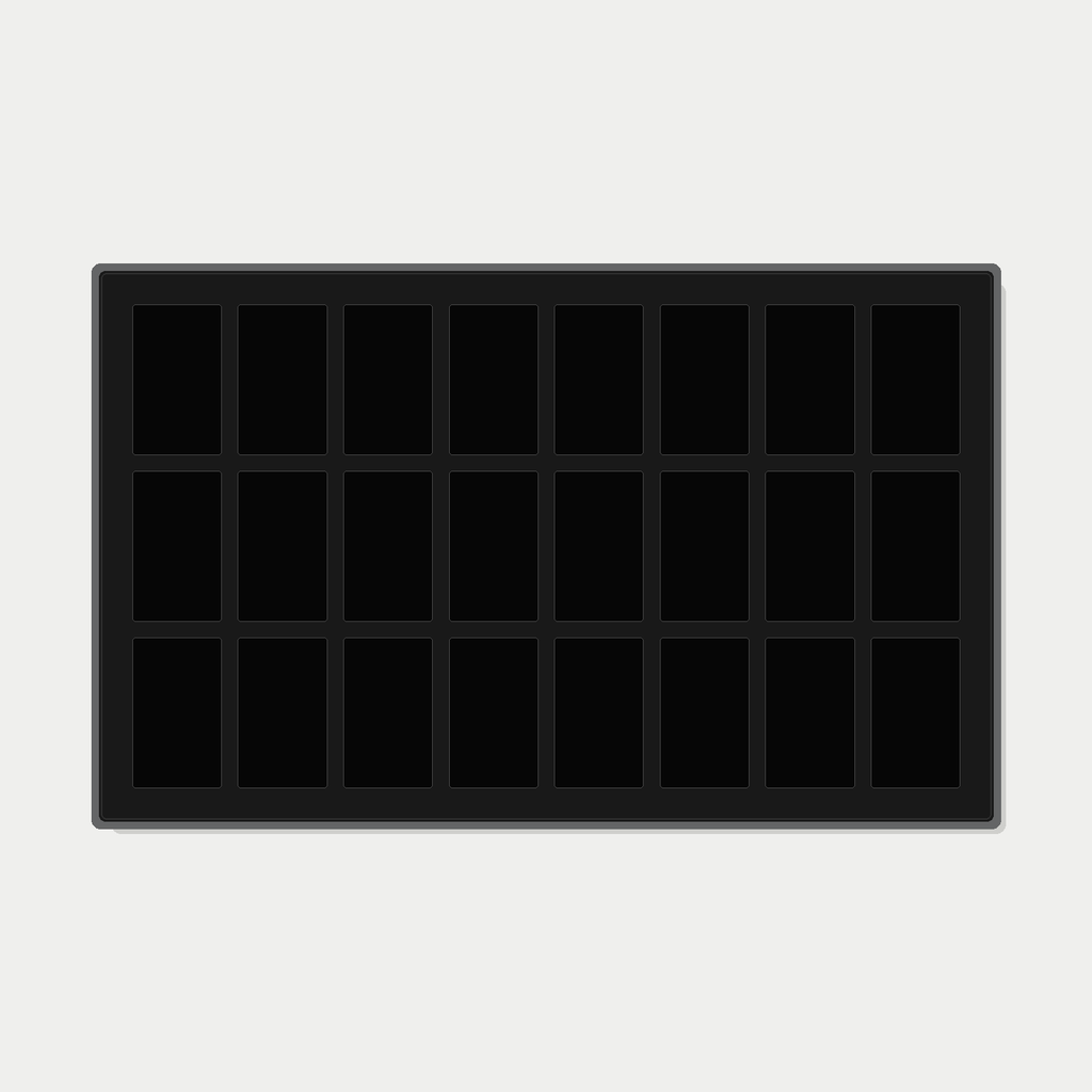 24 Grid (8×3) One Touch Aluminium Pokémon Trading Card Metal Wall Display Frame Case | MTG • Yu-Gi-Oh • One Piece • Sports Cards - The Card Collective