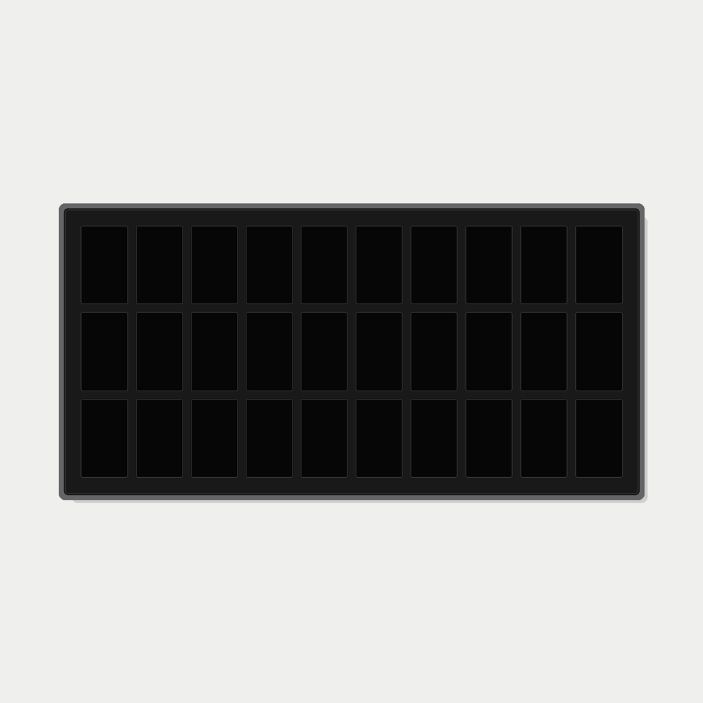 30 Grid (10×3) One Touch Aluminium Pokémon Trading Card Metal Wall Display Frame Case | MTG • Yu-Gi-Oh • One Piece • Sports Cards - The Card Collective