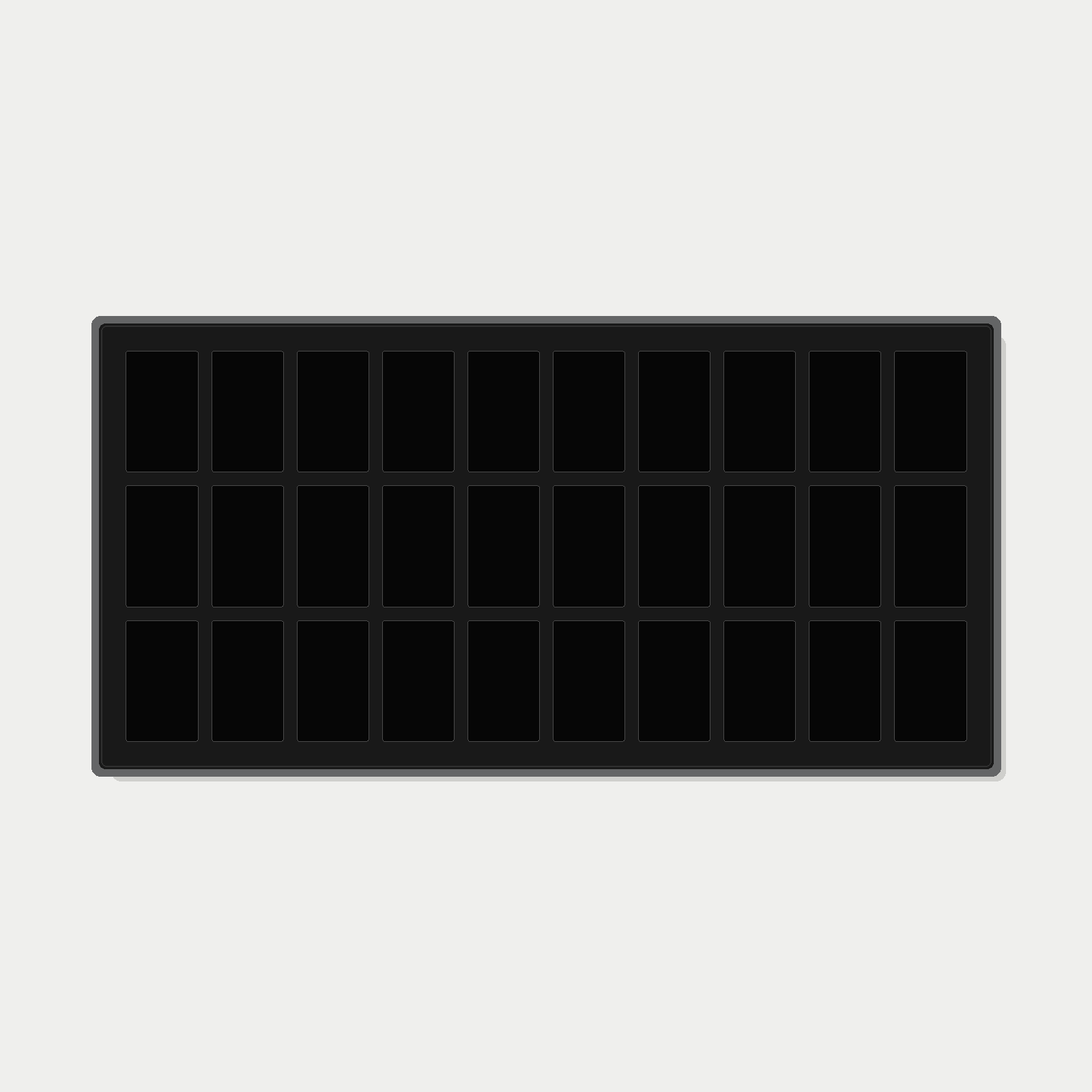 30 Grid (10×3) One Touch Aluminium Pokémon Trading Card Metal Wall Display Frame Case | MTG • Yu-Gi-Oh • One Piece • Sports Cards - The Card Collective