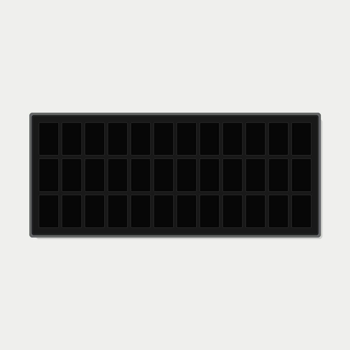 36 Grid (12×3) One Touch Aluminium Pokémon Trading Card Metal Wall Display Frame Case | MTG • Yu-Gi-Oh • One Piece • Sports Cards - The Card Collective