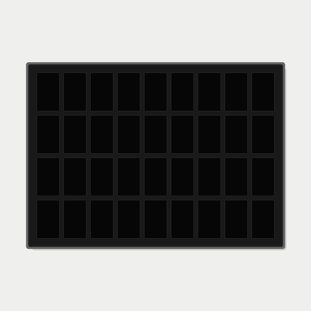 36 Grid (9×4) One Touch Aluminium Pokémon Trading Card Metal Wall Display Frame Case | MTG • Yu-Gi-Oh • One Piece • Sports Cards - The Card Collective