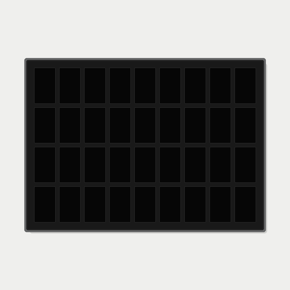 36 Grid (9×4) One Touch Aluminium Pokémon Trading Card Metal Wall Display Frame Case | MTG • Yu-Gi-Oh • One Piece • Sports Cards - The Card Collective