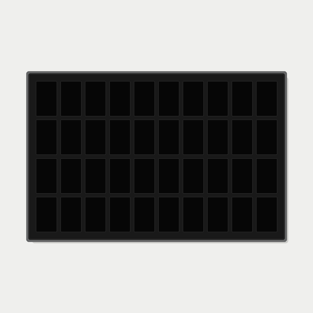 40 Grid (10×4) One Touch Aluminium Pokémon Trading Card Metal Wall Display Frame Case | MTG • Yu-Gi-Oh • One Piece • Sports Cards - The Card Collective