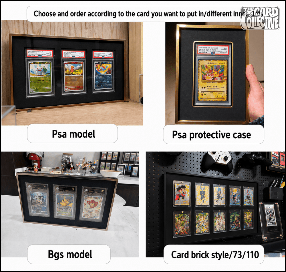 54 Grid Aluminium Pokémon Trading Card Metal Display Frame Case | PSA, BGS & One Touch | MTG • Yu-Gi-Oh • One Piece • Sports Cards - The Card Collective
